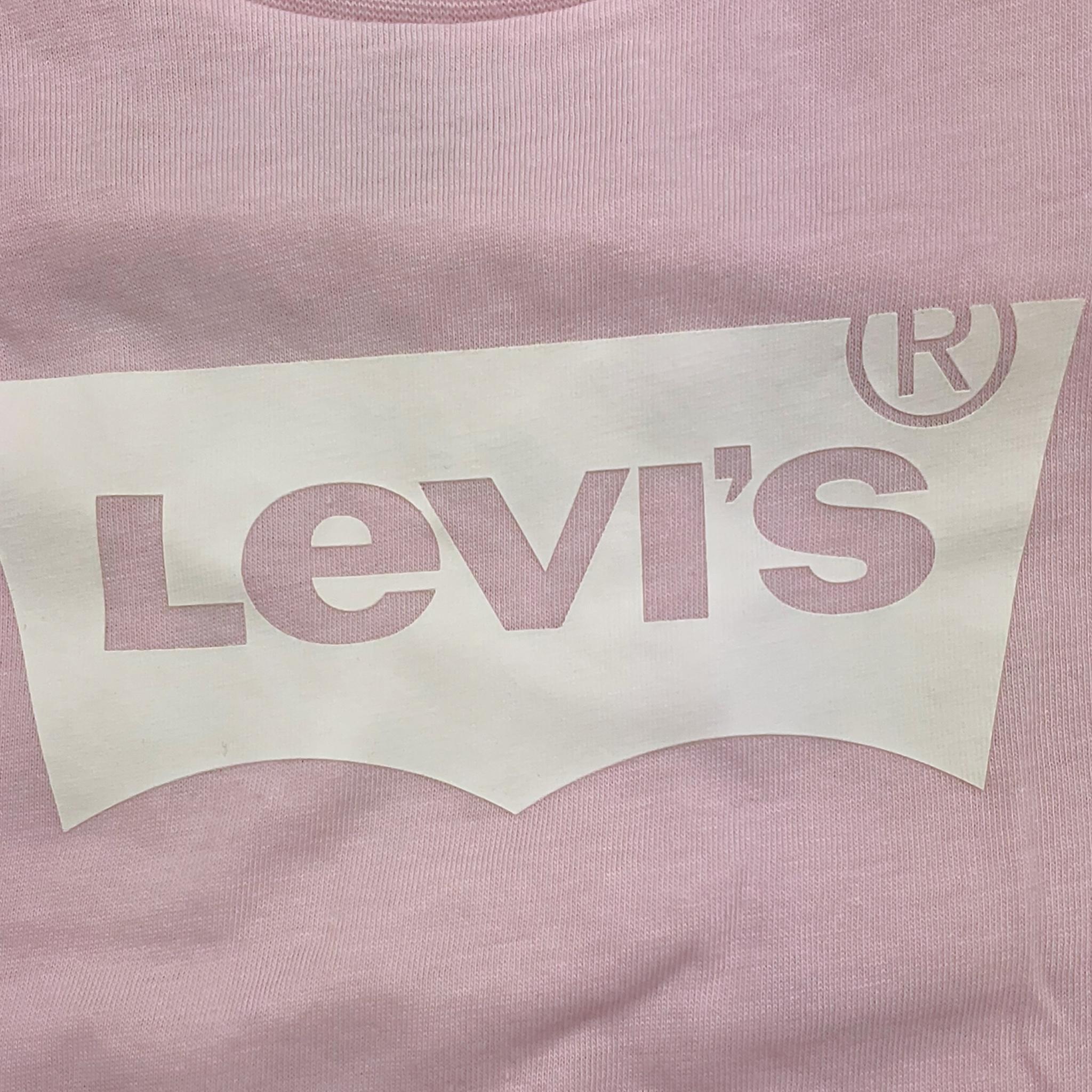LEVI'S t-shirt tinta unita girocollo con logo Rosa per Bambina 3EK825 ROSA LEVI'S 
