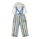 Barcellino Completo 3Pz Camicia-Pantalone-Papillons Bianco per Neonato