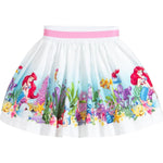 Monnalisa Gonna Tinta Unita Stampa Fantasia Disney per Bambina 113706 BIANCO MONNALISA 
