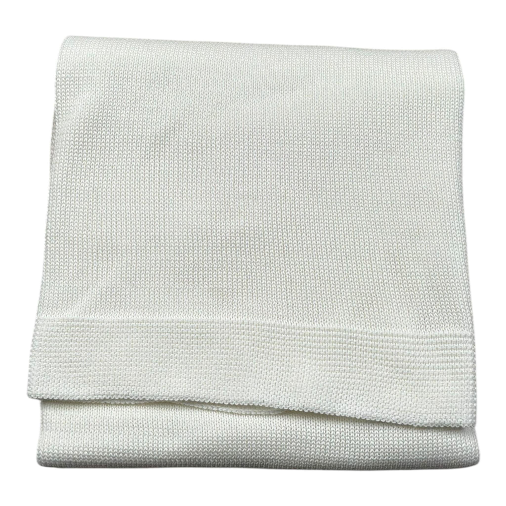 Scaldacuore Coperta Tinta Unita con Ricami per Neonata PS16 BIANCO SCALDACUORE 