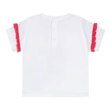 Guess T-Shirt Girocollo Tinta Unita con Stampa per Neonata K5RI12K6YW4XXX BIANCO GUESS 