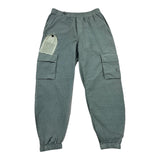 C.P. Company Pantalone Modello Cargo Tinta Unita Con Elastico In Vita Verde Per Bambino