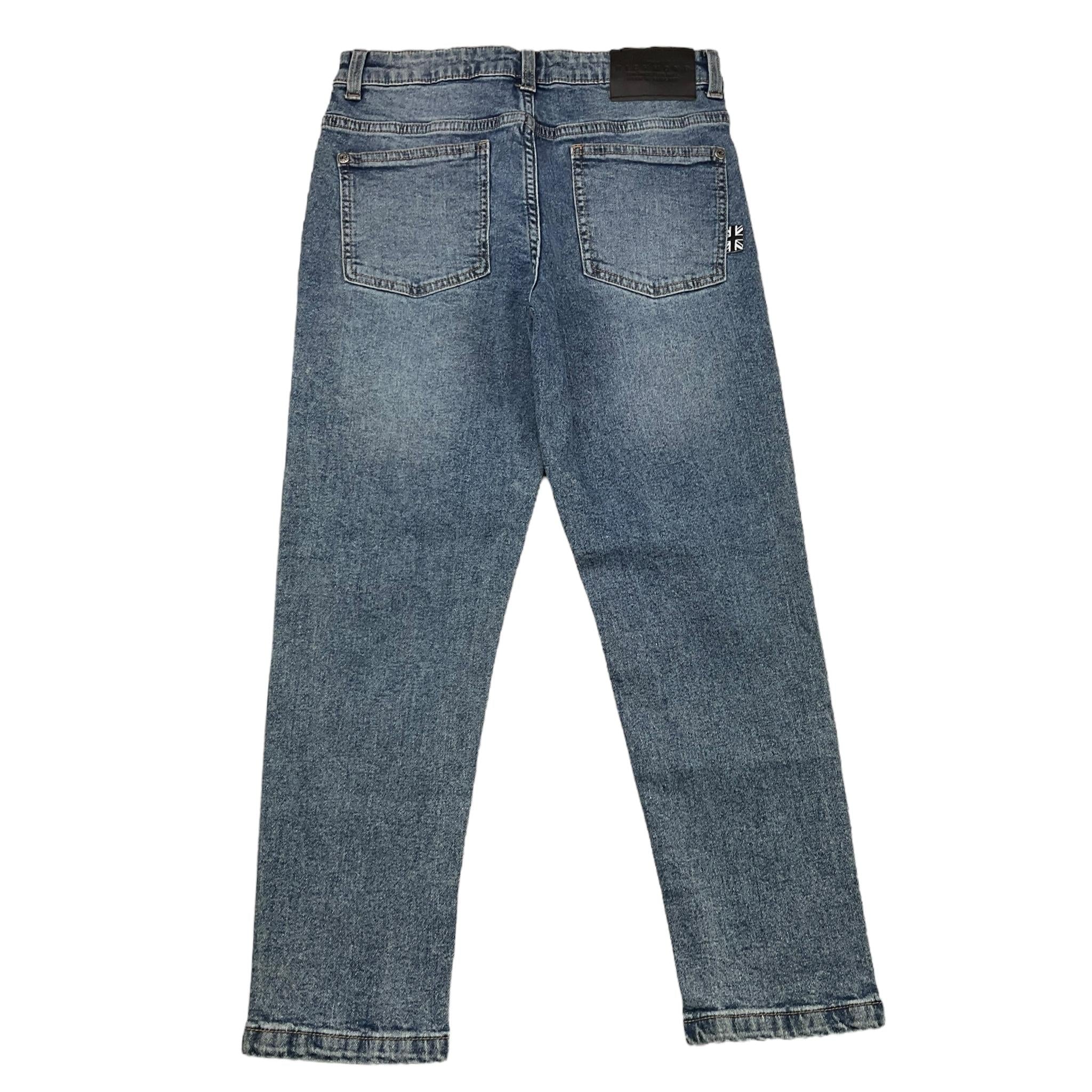JOHN RICHMOND jeans tinta unita con stampa in contrasto Azzurro per Bambino RBA25238JE AZZURRO JOHN RICHMOND 