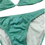 Matinée Costume 2 Pezzi Triangolo-Slip Tinta Unita  per Bambina CC3020 VERDE MATINÉE 