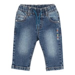 TRUSSARDI jeans tinta unita con elastico in vita Blu per Bambino TIA24143PA BLU TRUSSARDI 