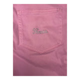 Guess Pantalone Modello A Zampa Tinta Unita Con Girovita Regolabile Rosa Per Bambina
