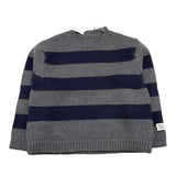 DOU DOU maglia girocollo fantasia a righe bicolore Grigio/blu per Bambino DV9P10 GRIGIO/BLU DOU DOU 