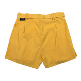 Sarabanda Short Tinta Unita con Cinturino per Bambina 04710 SENAPE SARABANDA 