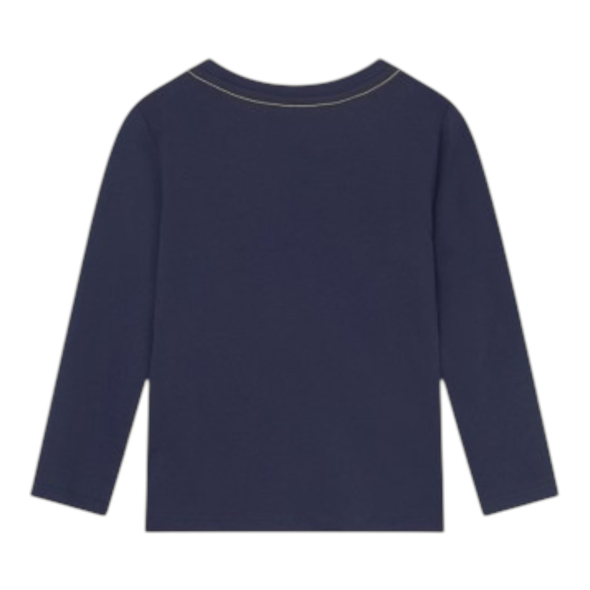 Guess Shirt Girocollo Tinta Unita con Stampa per Neonato N84I24K8HM0 BLU GUESS 