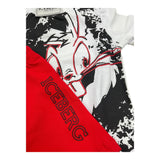 Iceberg Completo 2 Pezzi T-Shirt-Bermuda Bicolore per Neonato CCICE5103N BIANCO/ROSSO ICEBERG 