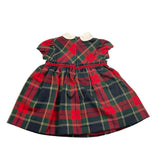 LALALU' abito tinta unita con fantasia scozze Rosso per Neonata VTL0012N ROSSO LALALU' 