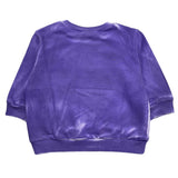 N°21 Felpa Chiusa Girocollo Tinta Unita Con Stampa In Contrasto Viola Per Bambina