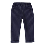 SARABANDA pantalone tinta unita con fantasia a righe Blu per Bambino A167 BLU SARABANDA 