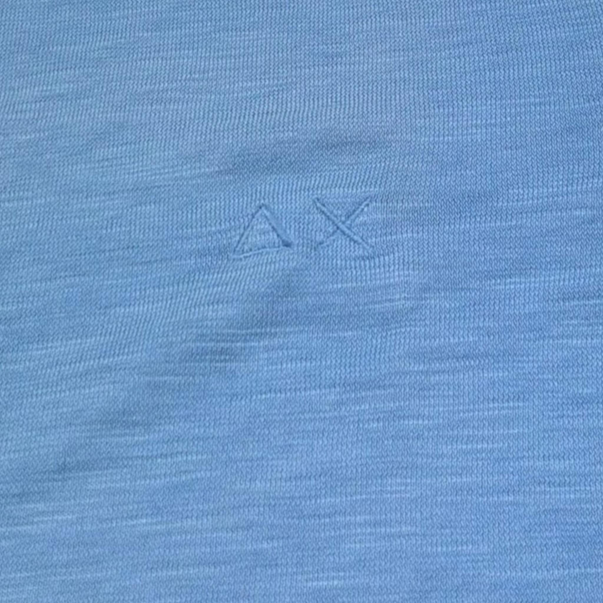 Sun68 T-Shirt Tinta Unita Girocollo per Bambino T33315 AZZURRO SUN68 