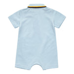 K-Way Pagliaccetto Mezza Manica Tinta Unita con Stampa per Neonato K71373W AZZURRO K-WAY 