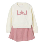 LIU JO completo 2pz maglia-gonna bicolore Bianco/rosa per Neonata KF4126XN BIANCO/ROSA LIU JO 