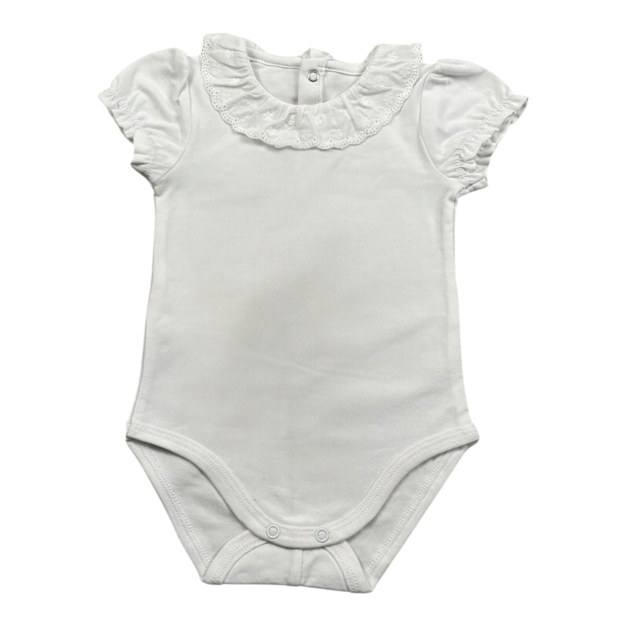 Mayoral Body Mezza Manica Tinta Unita con Colletto per Neonata 1757 BIANCO MAYORAL 