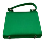 Mimisol Borsa Tinta Unita Con Ricami Verde Per Bambina
