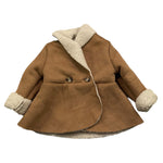 JANICE cappotto tinta unita con pelliccia Cammello per Neonata JN636NN CAMMELLO JANICE 