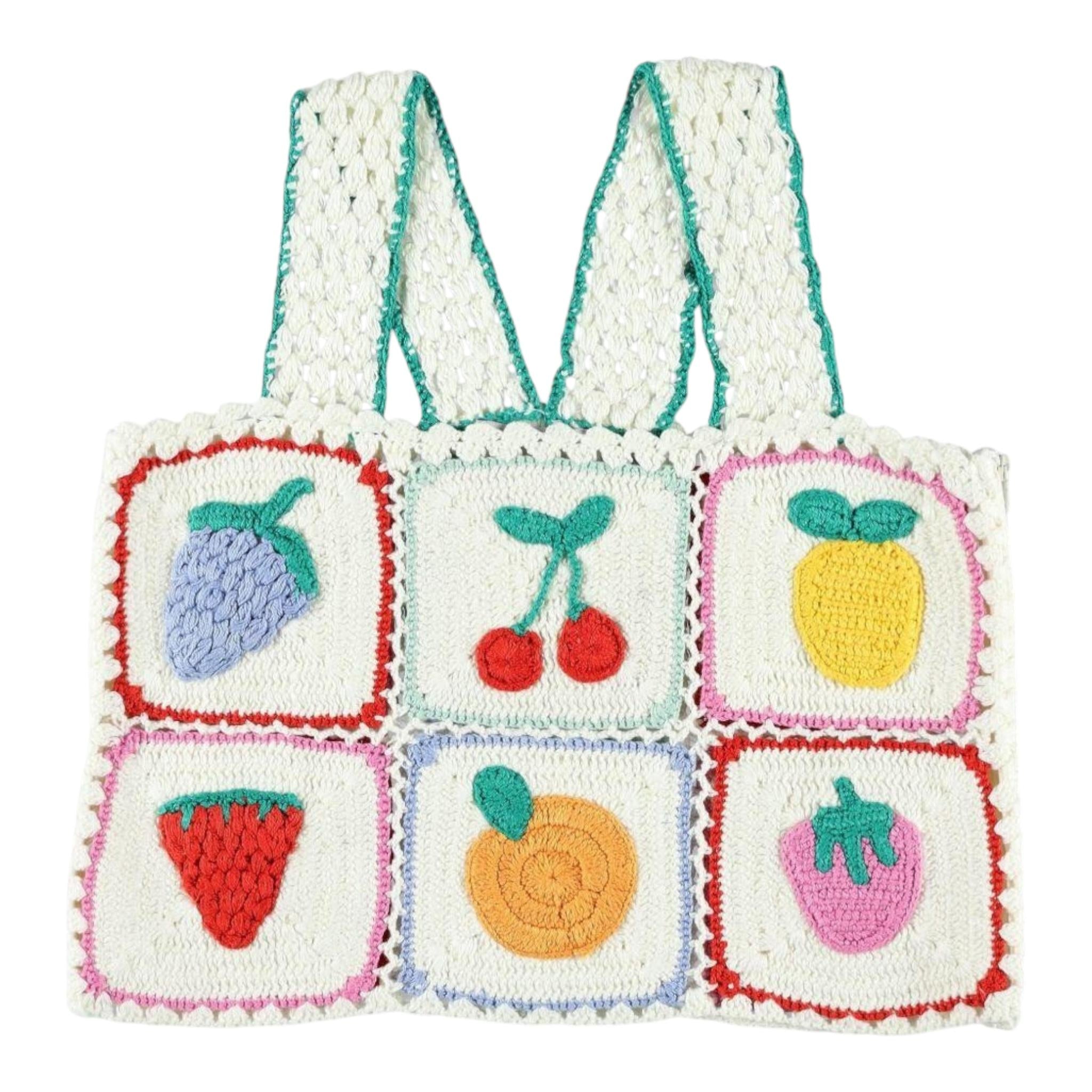 Stella Mccartney Top In Filo Tinta Unita con Ricami per Bambina TW9A22 PANNA STELLA McCARTNEY 