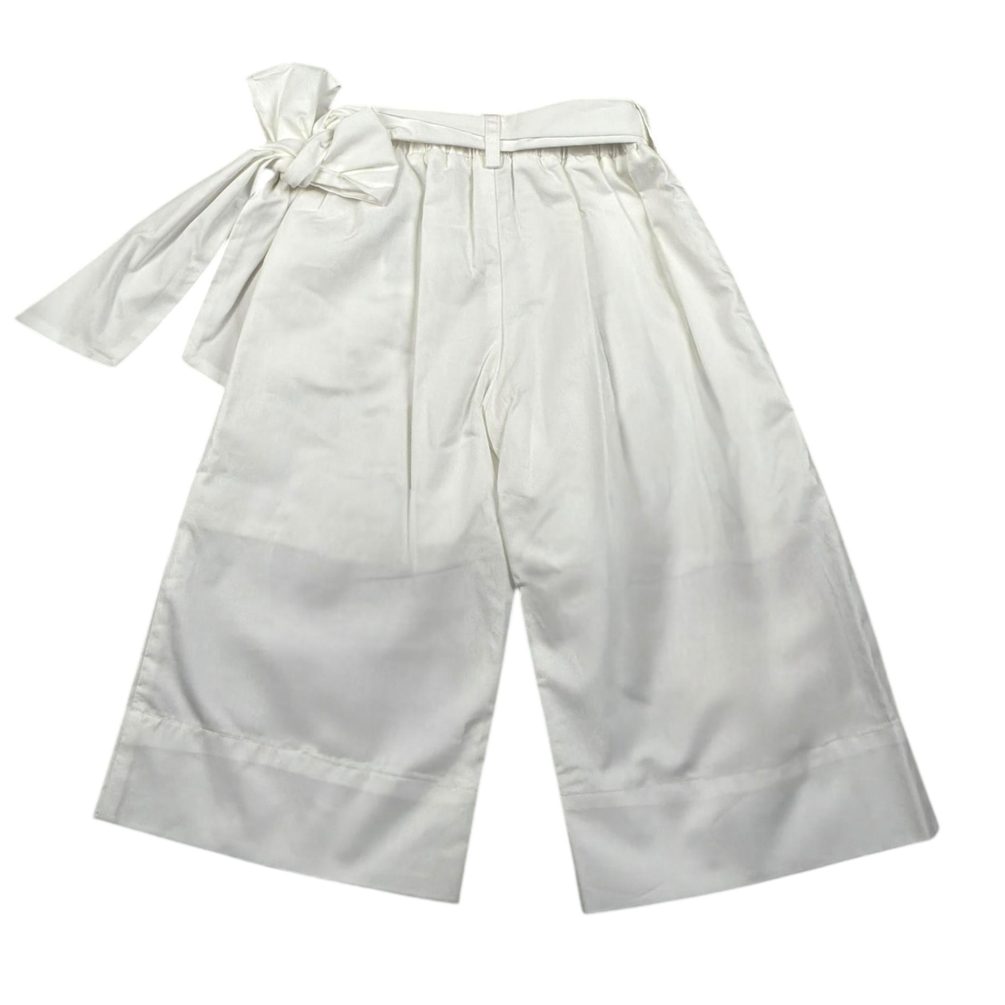 Liu Jo Pantalone Tinta Unita Modello Palazzo per Bambina KA5063X BIANCO LIU JO 