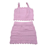 Elisabetta Franchi Completo 2 Pezzi Gonna Tinta Unita con Ricami-Top per Bambina EFCM015X ROSA ELISABETTA FRANCHI 