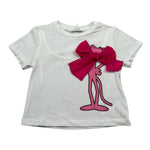 M+E' T-Shirt Girocollo tinta unita con Stampa Bianco per Bambina UE1389J BIANCO M+E' 