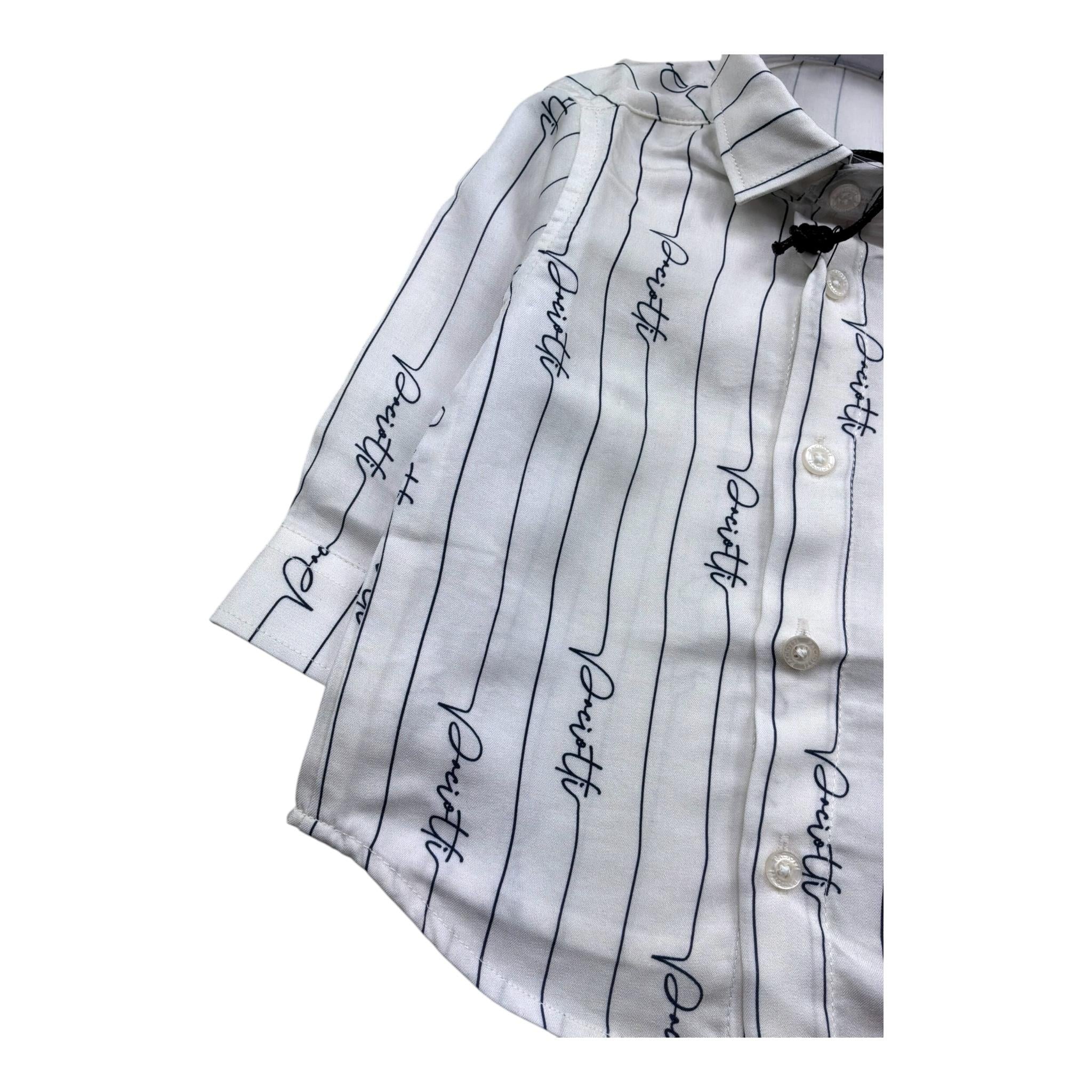 Cesare Paciotti Camicia Manica Lunga Tinta Unita con Logo per Neonato CMP5159BX BIANCO CESARE PACIOTTI 