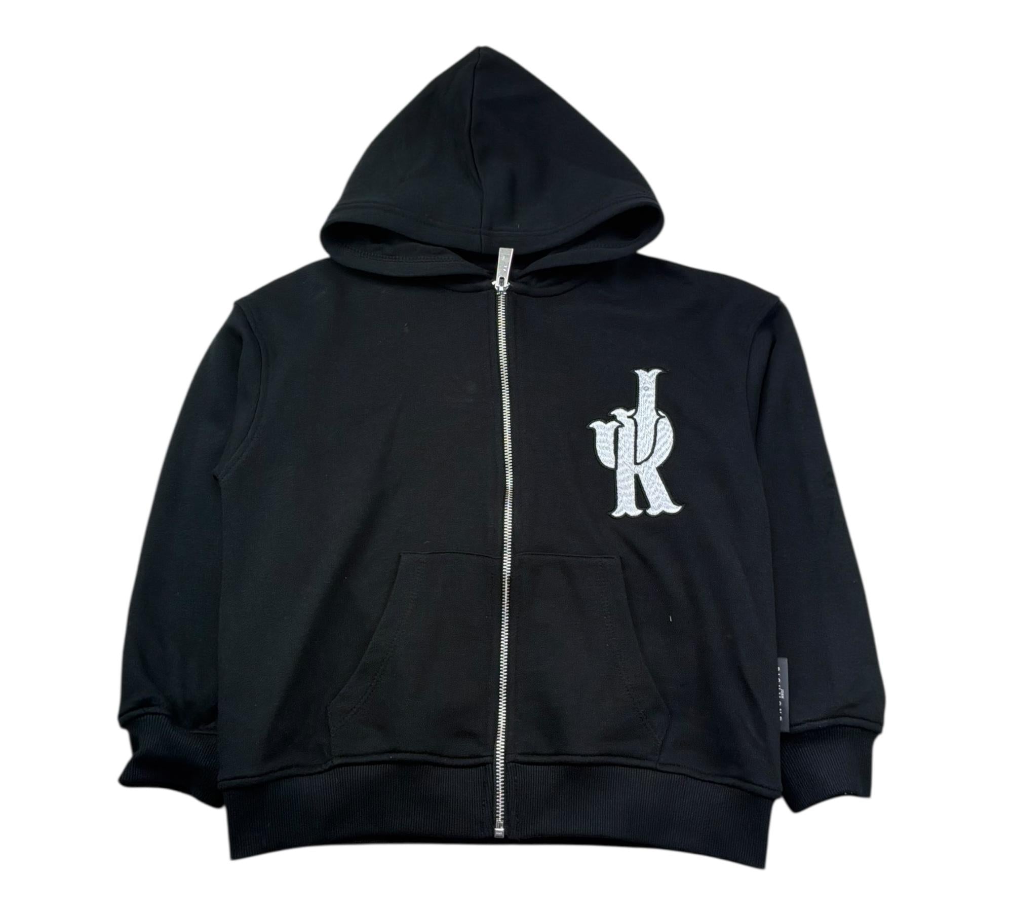 John Richmond Felpa con Zip E Cappuccio Tinta Unita per Bambina RGP26057FE NERO JOHN RICHMOND 