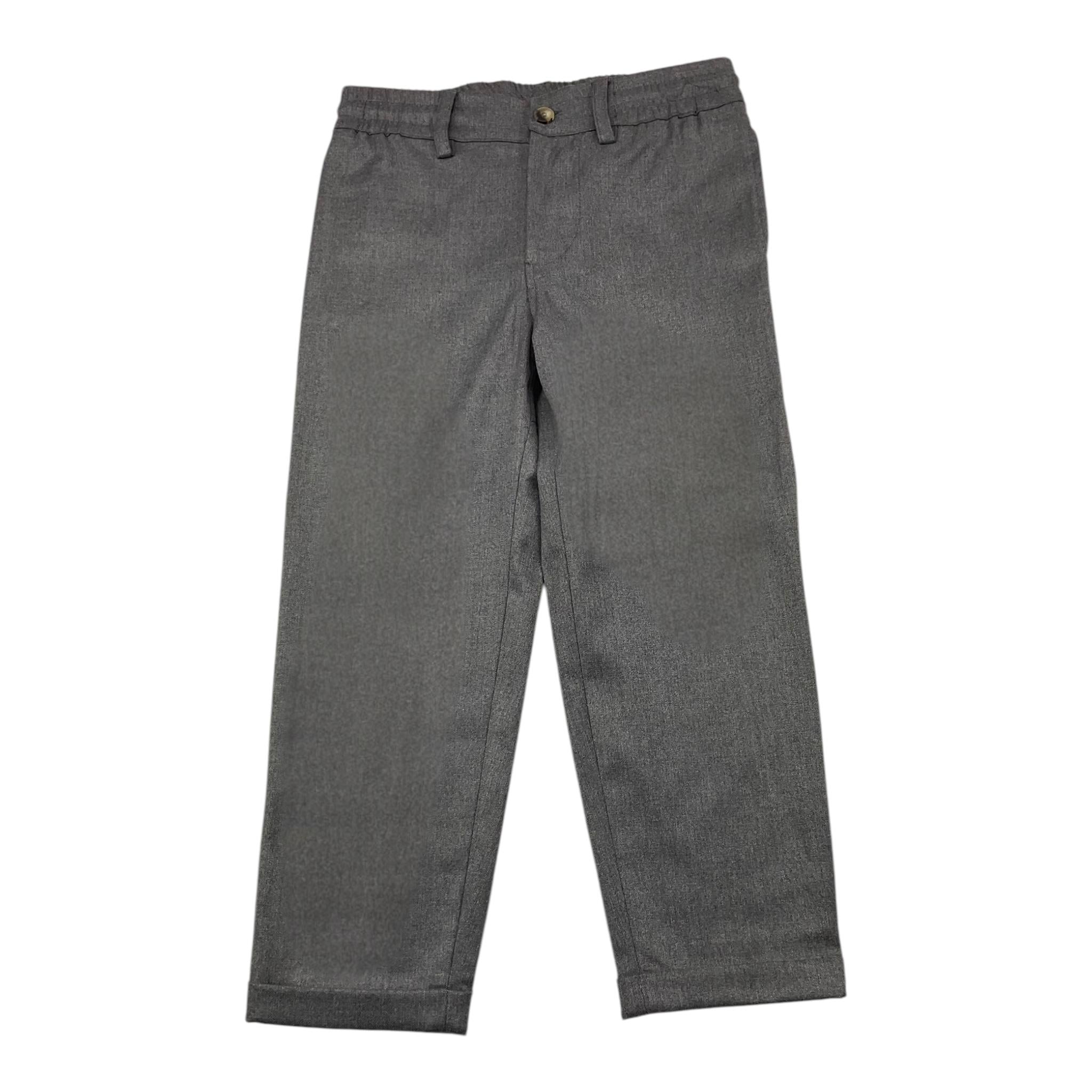 TRUSSARDI pantalone tinta unita con elastico in vita Grigio per Bambino TBA25131PA GRIGIO TRUSSARDI 