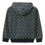 Guess Felpa Tinta Unita con Cappuccio E Fantasia Astratta per Bambino L5RQ05KA6R4 NERO GUESS 