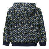 Guess Felpa Tinta Unita con Cappuccio E Fantasia Astratta per Bambino L5RQ05KA6R4 NERO GUESS 