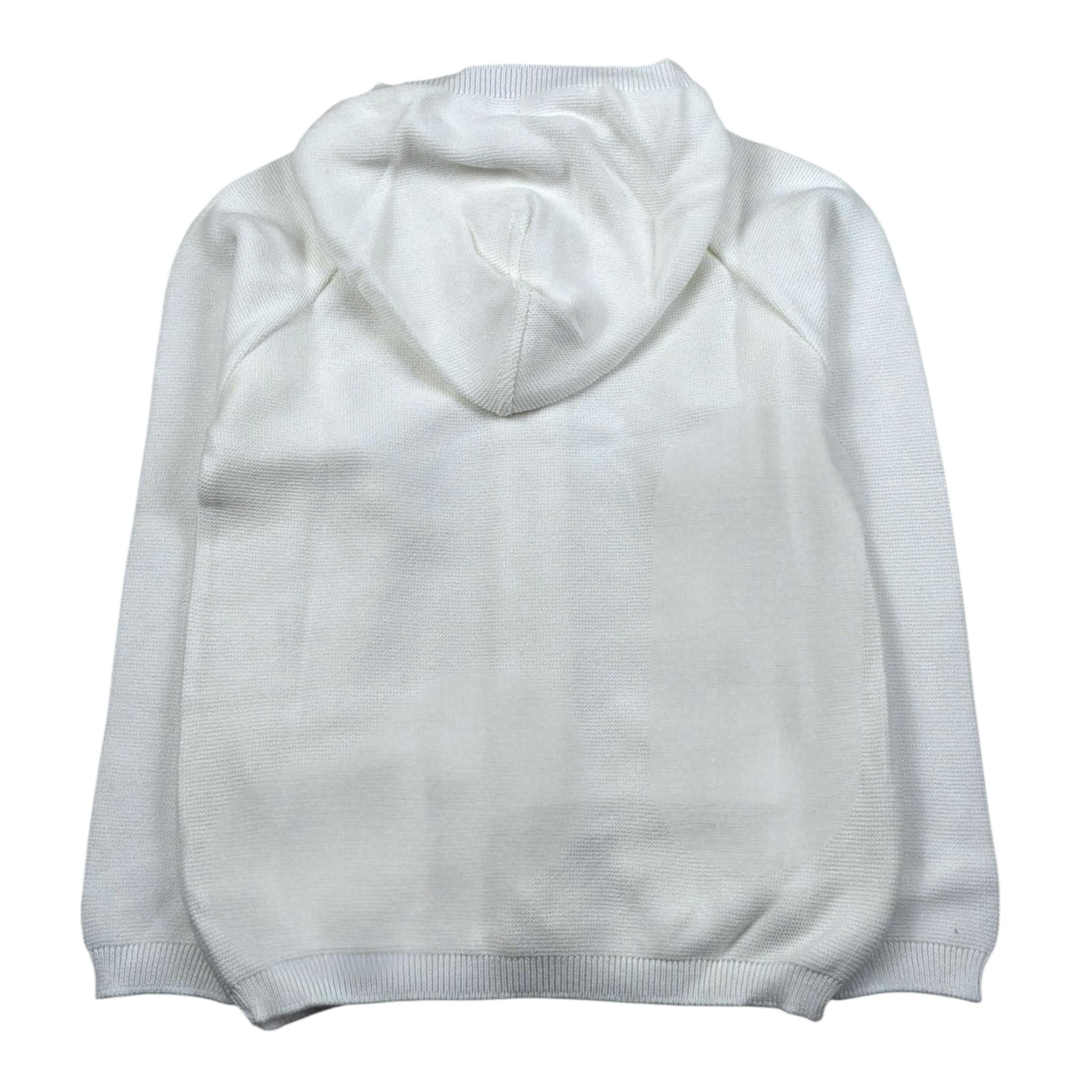 Le Coconne Felpa In Filo con Zip E Cappuccio Tinta Unita per Bambino LCN1112 BIANCO LE COCONNE 