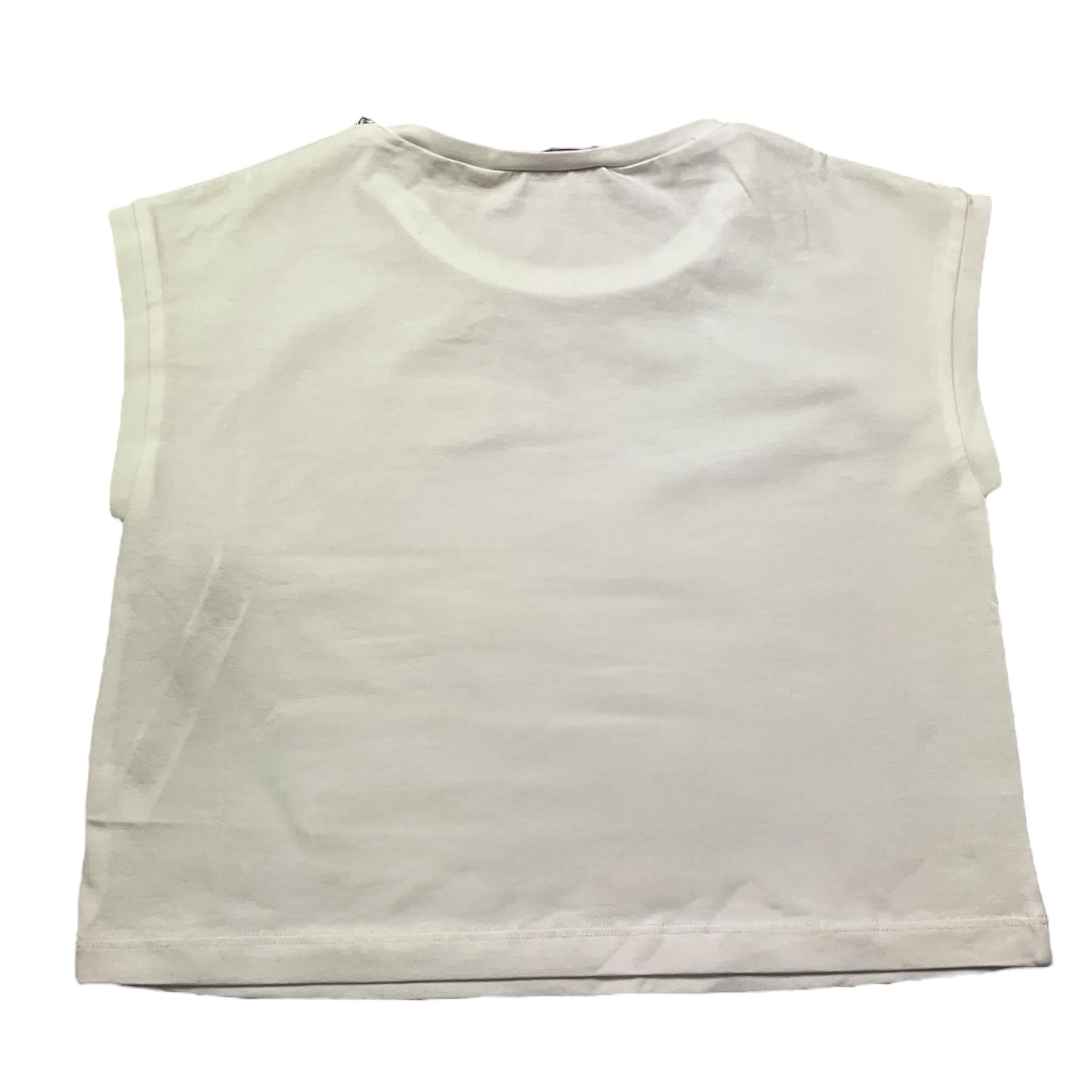 Liu Jo T-Shirt Girocollo Tinta Unita con Stampa per Bambina GA5165 BIANCO LIU JO 