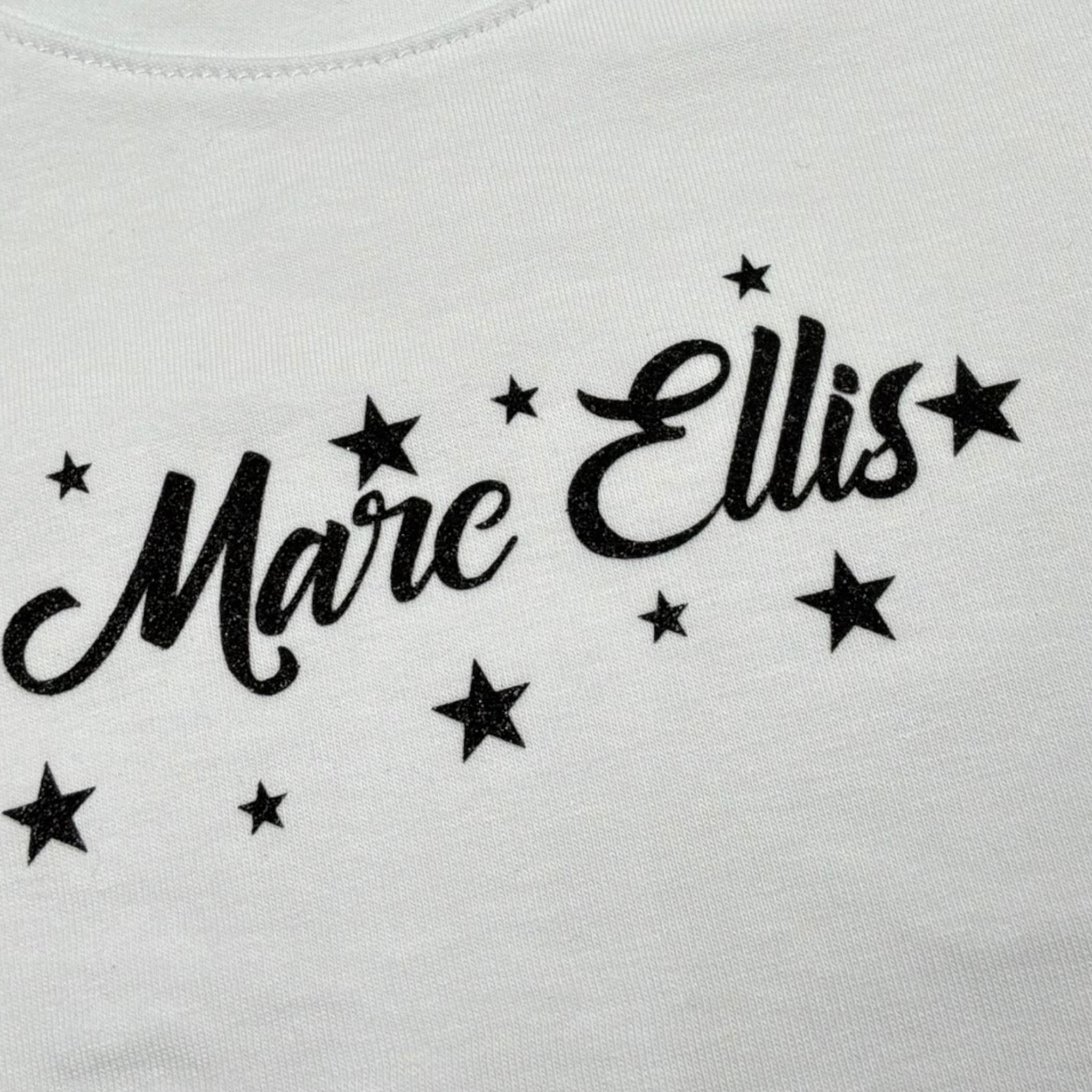 Marc Ellis T-Shirt Girocollo Tinta Unita con Brillantini per Neonata JMNTS16797N BIANCO MARC ELLIS 