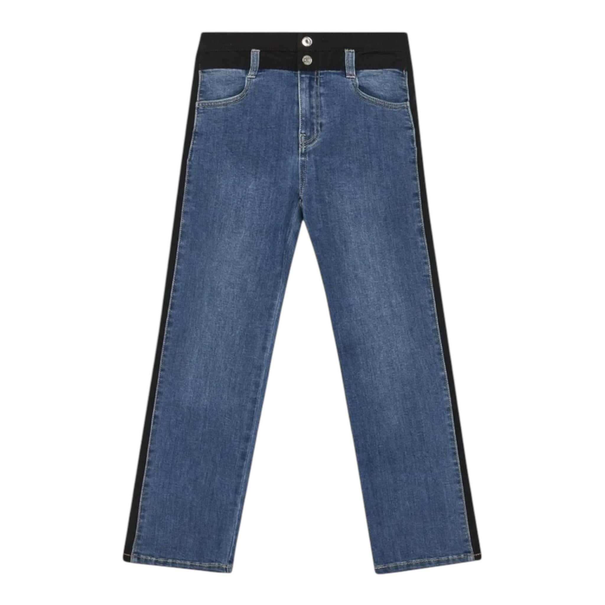 TWINSET jeans tinta unita con profili in contrasto Blu per Bambina 242GJ2280 BLU TWINSET 