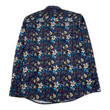 Alessandro Lamura Camicia Manica Lunga Fantasia Floreale Blu Per Bambino