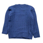 LE COCONNE maglia tinta unita con ricami trecce girocollo Blu per Neonato LCN1393 BLU LE COCONNE 