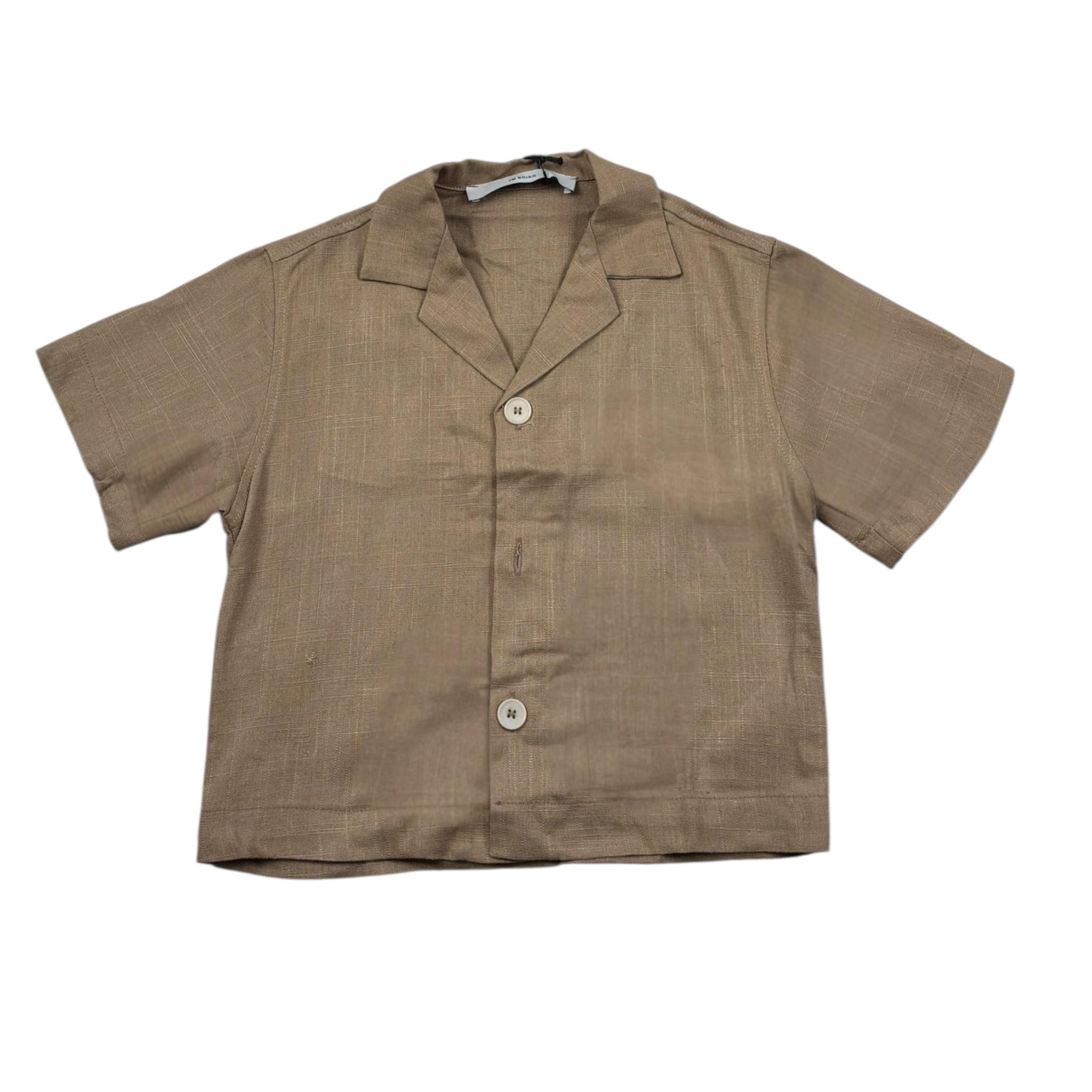 I'M Brian Camicia Mezza Manica Tinta Unita per Neonato CA3283JN MARRONE I'M BRIAN 