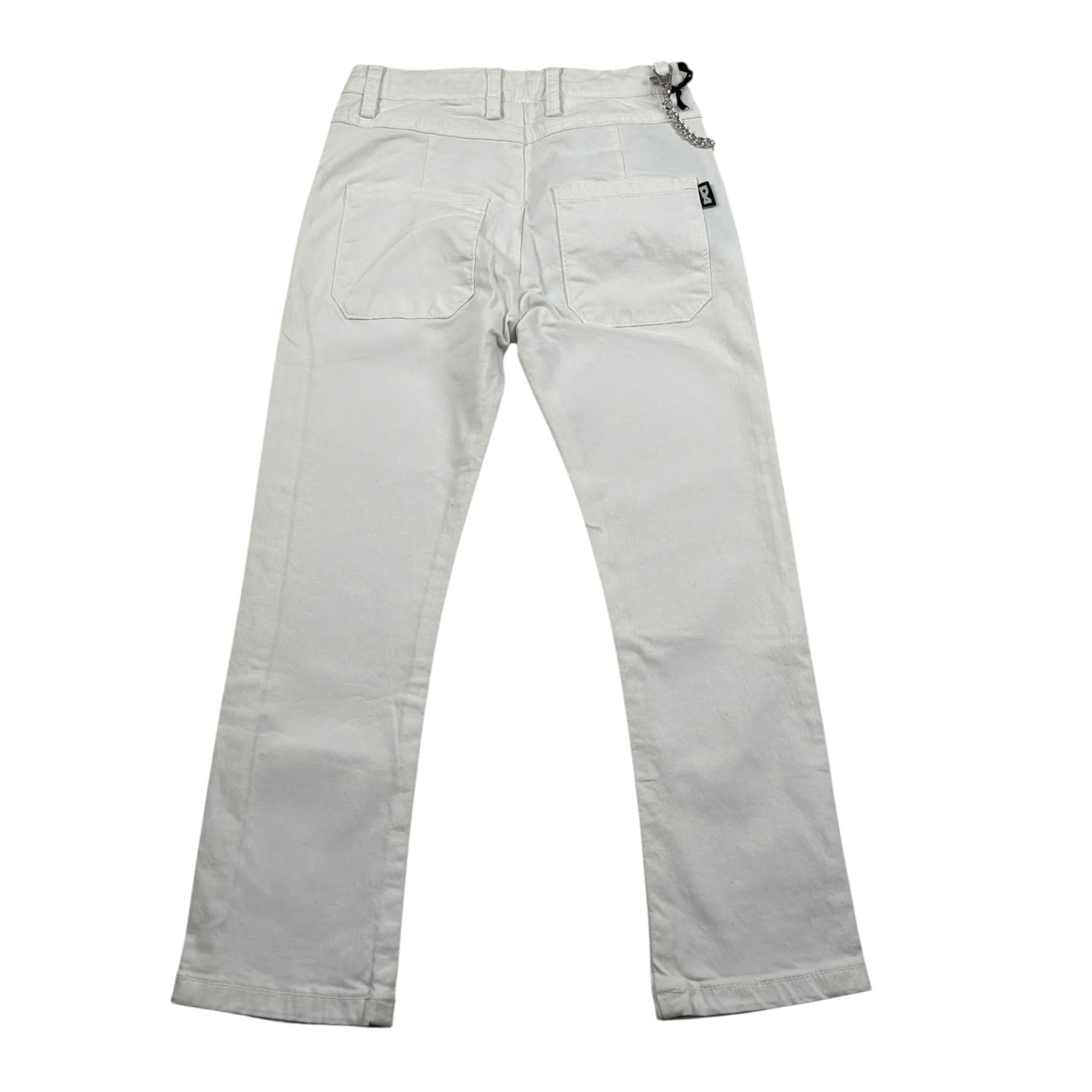 Daniele Alessandrini Pantalone tinta unita con Girovita Regolabile Bianco per Bambino 1295P0869J BIANCO DANIELE ALESSANDRINI 