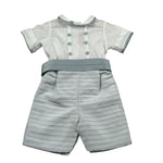 Pure Firenze Pagliaccetto Mezza Manica Bicolore per Neonato CBPG55 BIANCO/AZZURRO PURE FIRENZE 