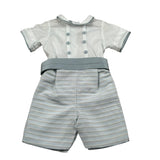 Pure Firenze Pagliaccetto Mezza Manica Bicolore per Neonato CBPG55 BIANCO/AZZURRO PURE FIRENZE 