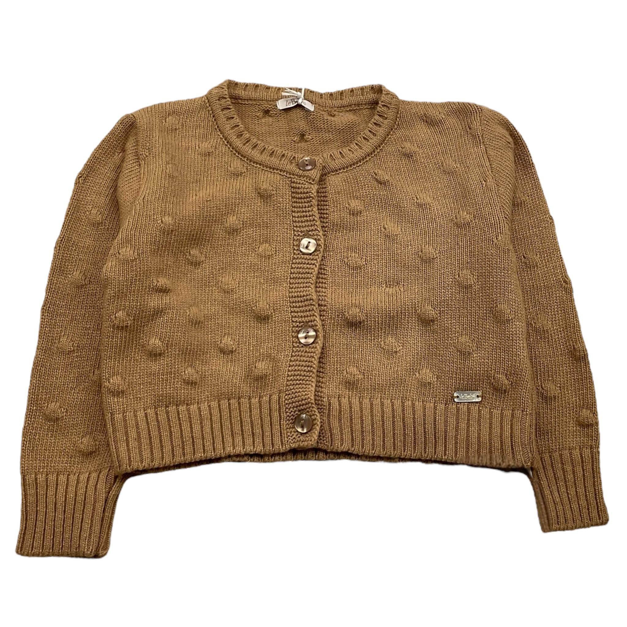 LE BEBE' cardigan tinta unita cn ricami Beige per Neonata LBG5588 BEIGE LE BEBE' 