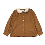 SAINT BARTH camicia tinta unita con colletto in contrasto Biscotto per Bambina MAELYS BISCOTTO SAINT BARTH 