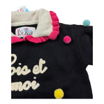 SAINT BARTH maglia tinta unita con colletto e applicazioni Nero per Neonata LEVINE NERO SAINT BARTH 