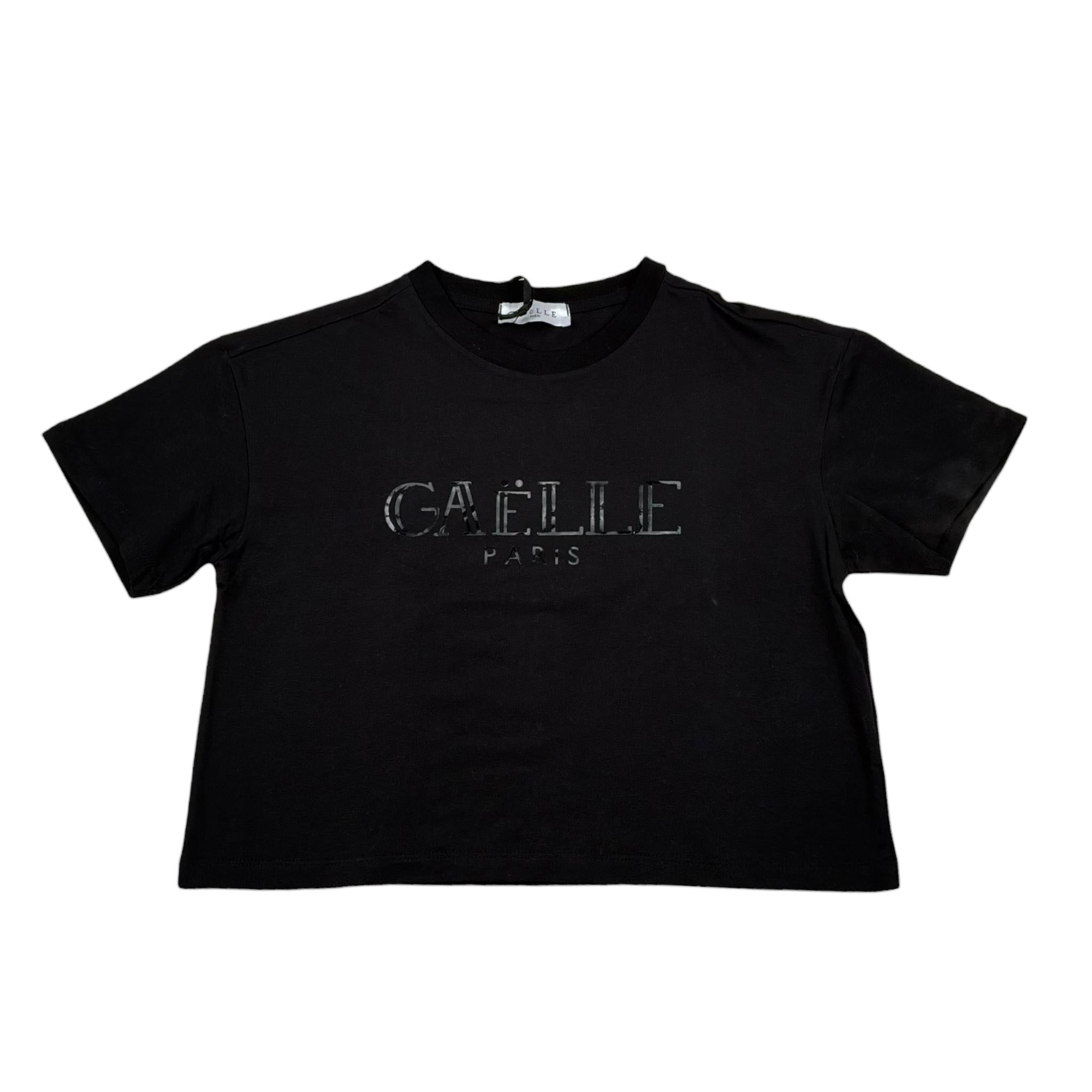 Gaelle T-Shirt Girocollo Tinta Unita con Stampa Logo per Bambina 2746MY00097 NERO GAELLE 