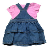 Moschino Completo 2 Pezzi Salopette-T-Shirts per Neonata MDG01Q ROSA MOSCHINO 