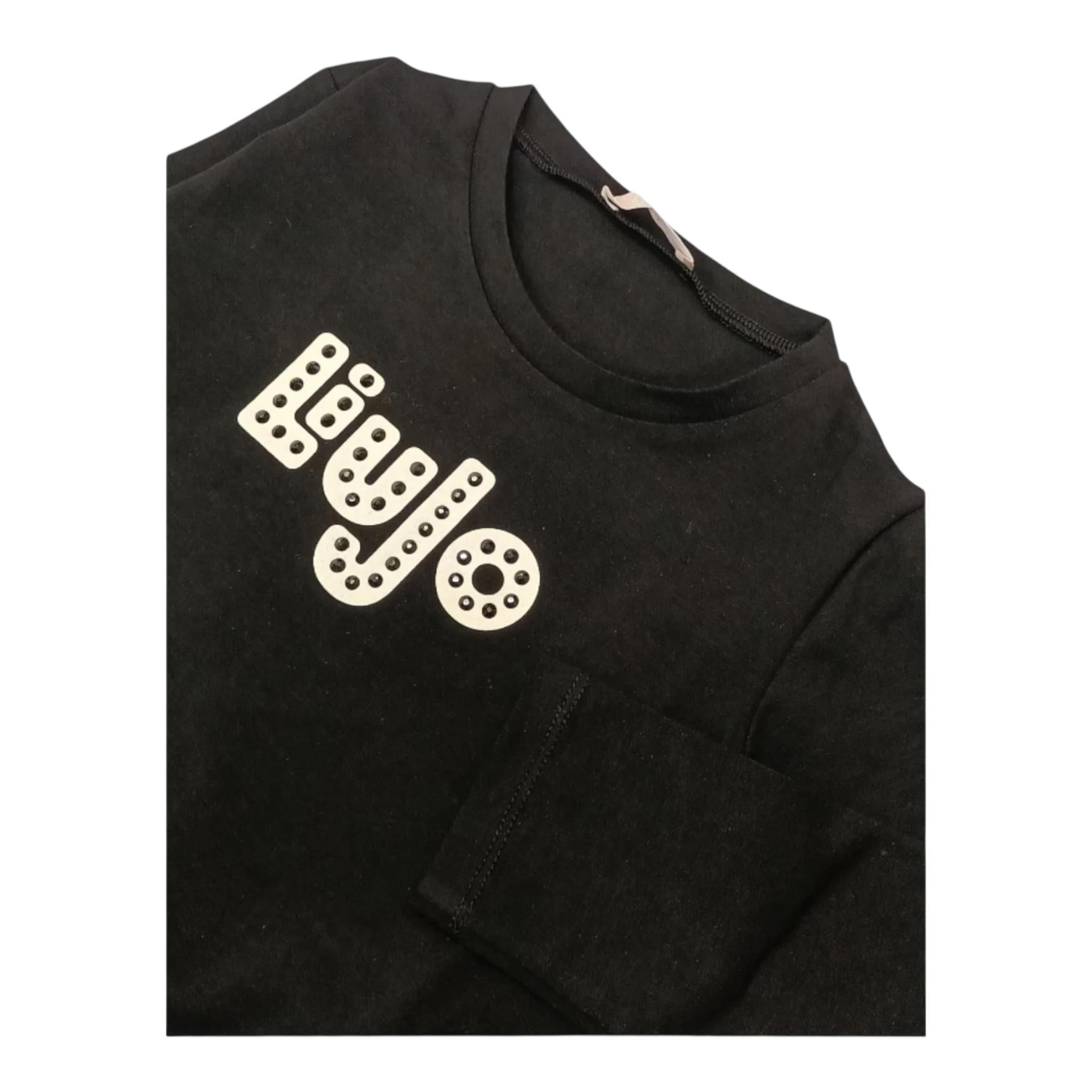 LIU JO shirt girocollo tinta unita con stampa Nero per Bambina KF4090XX NERO LIU JO 