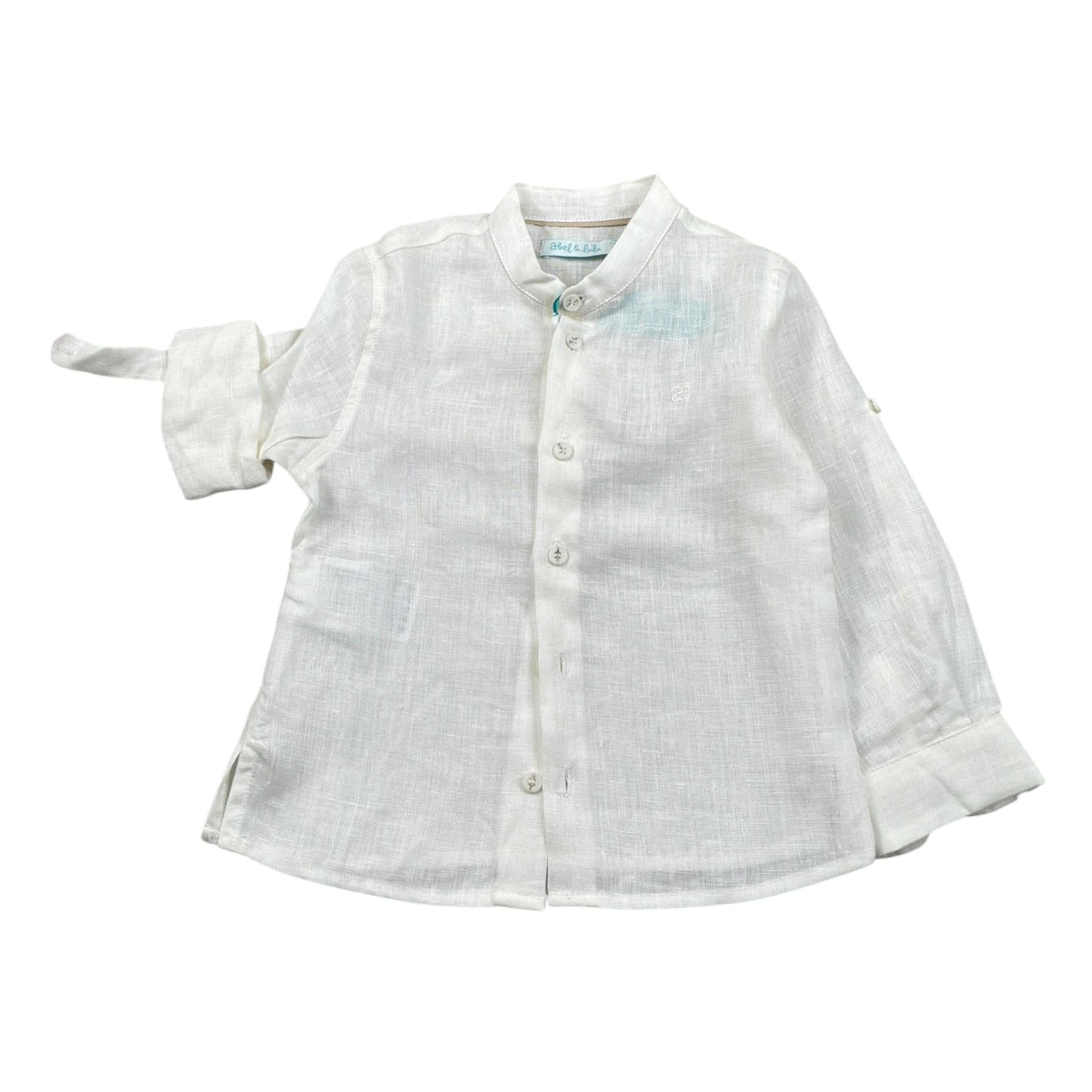 Abel & Lula Camicia tinta unita Manica Lunga Bianco per Neonato 5123 BIANCO ABEL & LULA 