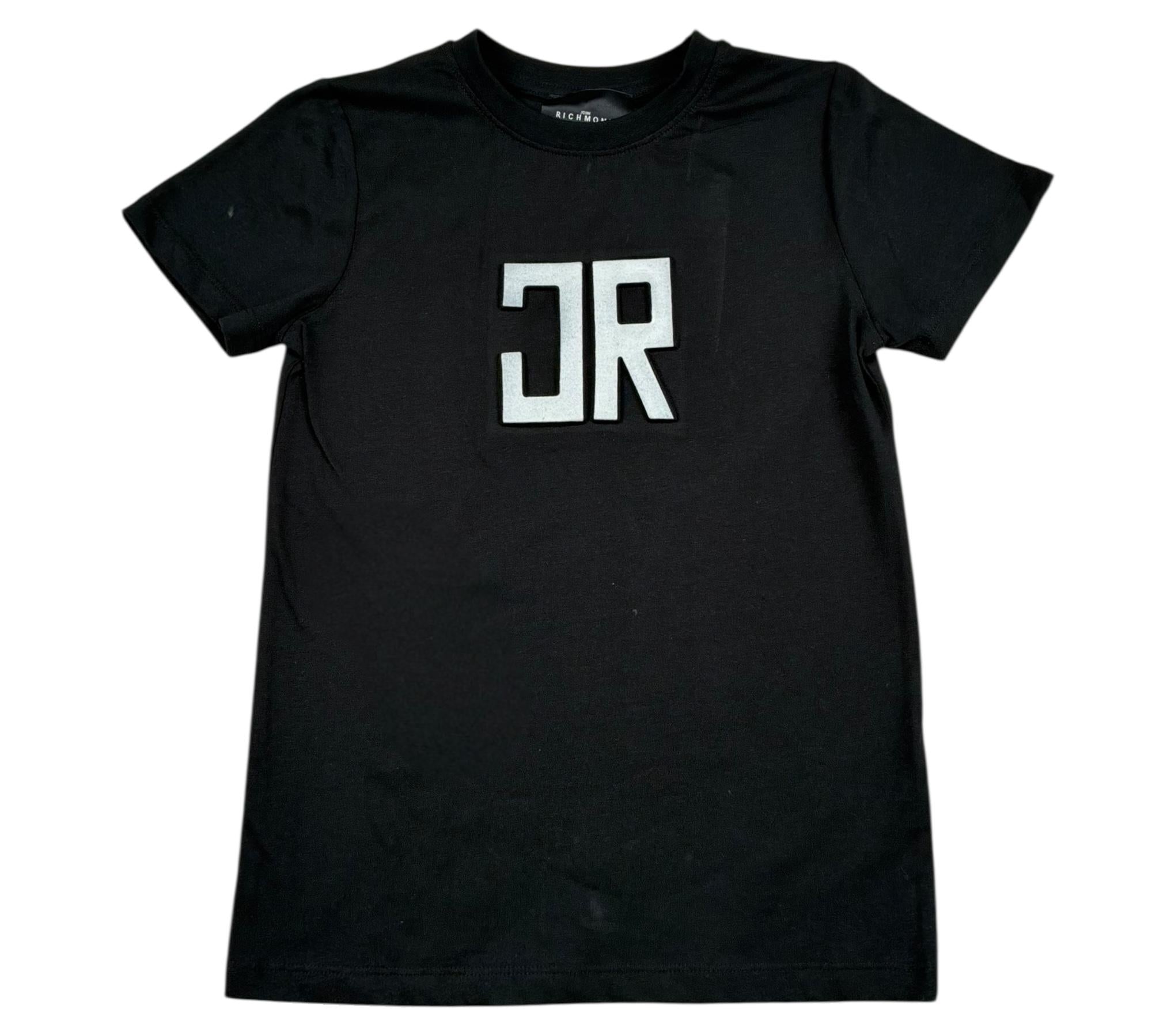 John Richmond T-Shirt Girocollo Tinta Unita con Logo per Bambino RBP26004TS NERO JOHN RICHMOND 